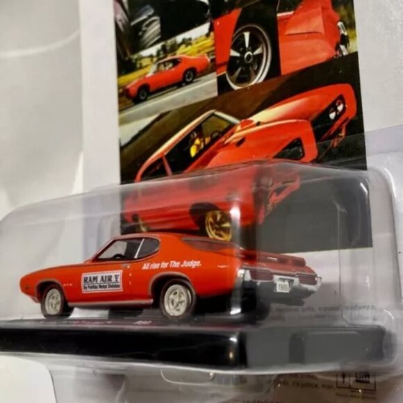 M2 Machines 1969 Pontiac GTO Judge R80 Orange Auto-Drivers 1:64 The Judge Car - Picture 4 of 15